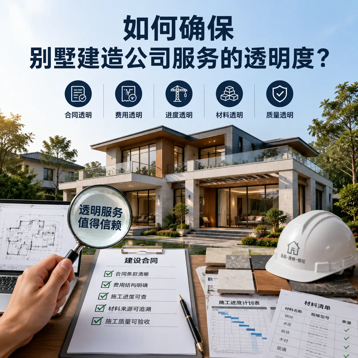 在 锦屏 如何确保别墅建造公司服务的透明度？
