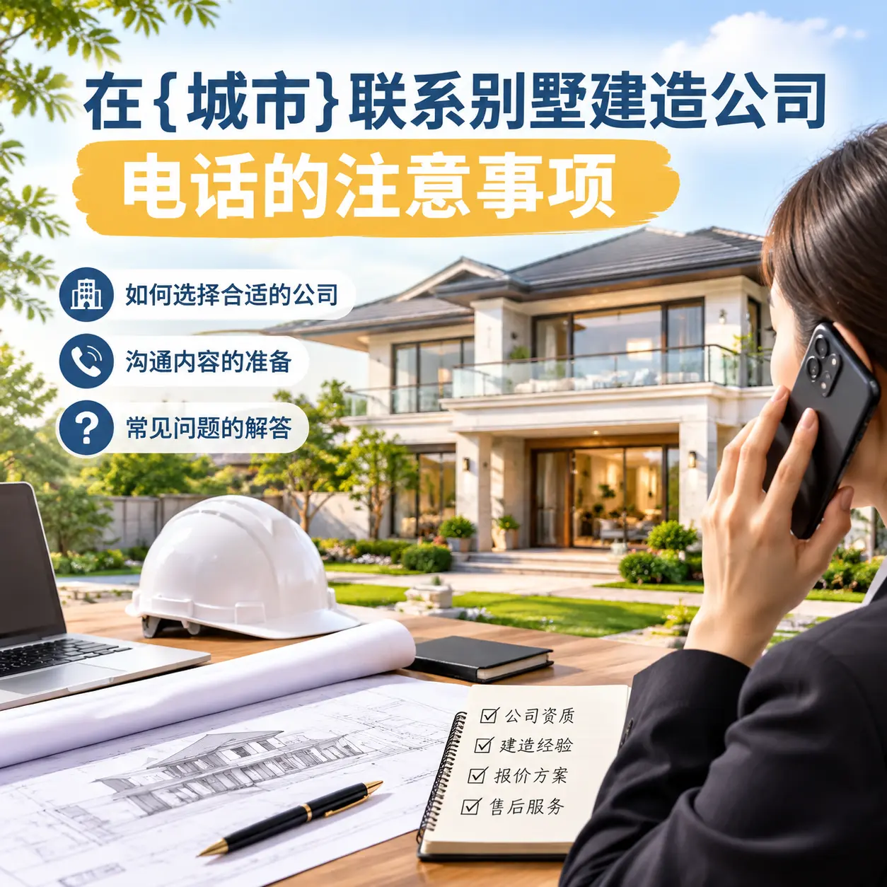 在锦屏联系别墅建造公司电话的注意事项