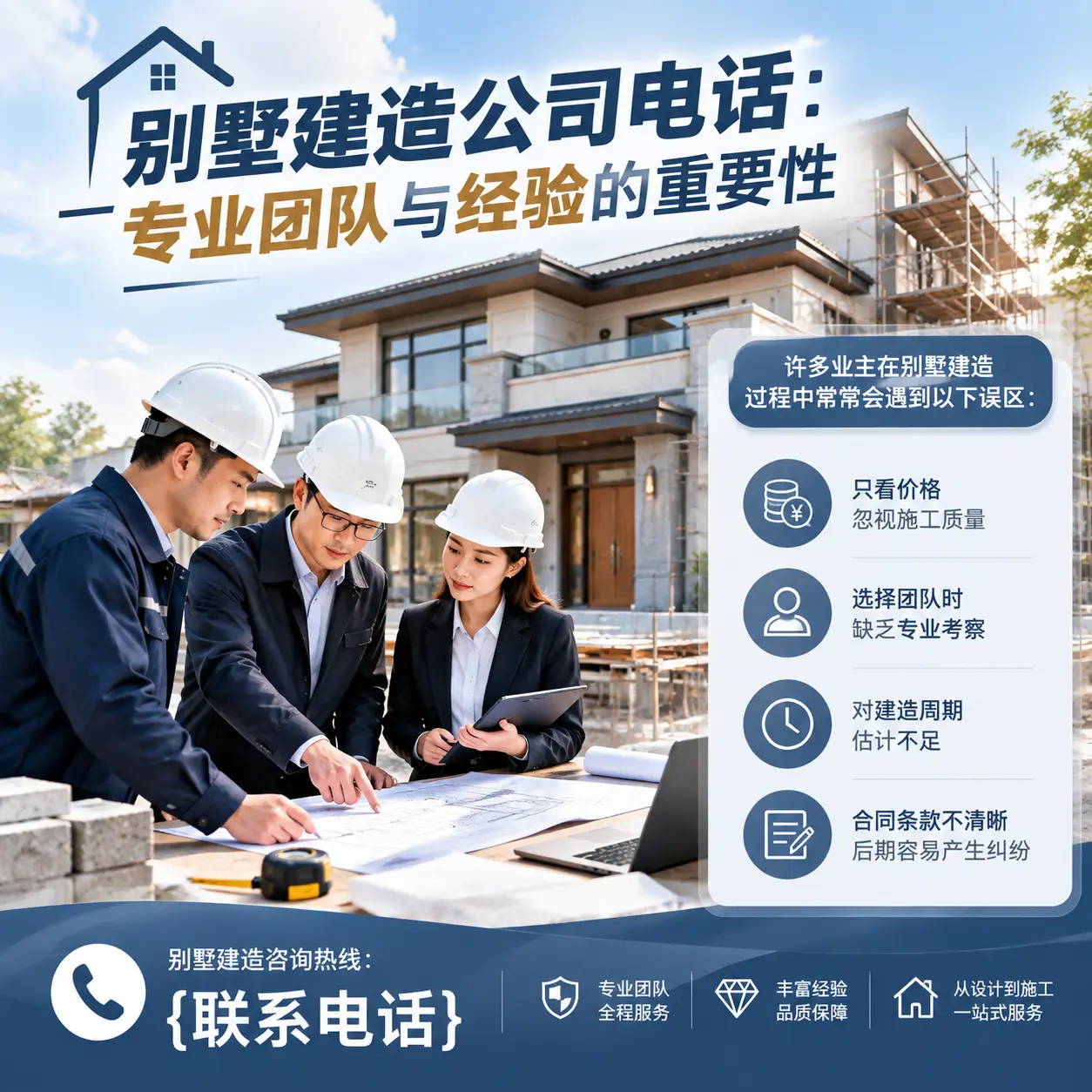 锦屏别墅建造公司电话:专业团队与经验的重要性